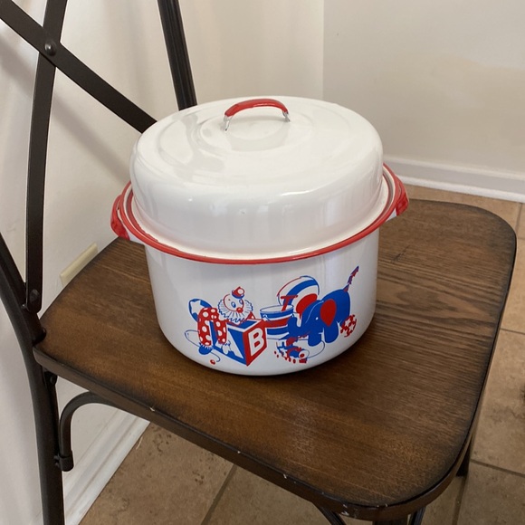 Vintage Enamel Ware Baby Bottle Sterilizer with rack - Picture 5 of 5